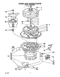 PUMP AND MOTOR Diagram and Parts List for KUDP220T6  KitchenAid Dishwasher