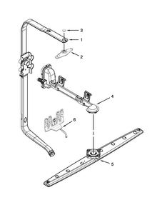 Upper Wash And Rinse Parts Diagram and Parts List for WDF730PAYW6  Whirlpool Dishwasher