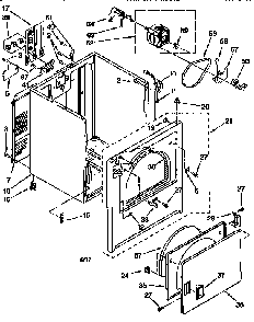 Cabinet Diagram and Parts List for LER8875EQ1  Whirlpool Dryer