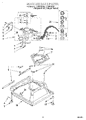 MACHINE BASE Diagram and Parts List for LLC8244DQ0  Whirlpool Washer
