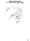 CONTROL PANEL PARTS Diagram and Parts List for KUDS01ILBT3  KitchenAid Dishwasher