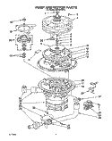 PUMP AND MOTOR Diagram and Parts List for KUDA22ST5  KitchenAid Dishwasher