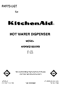 FRONT COVER Diagram and Parts List for 4KHWS160VW8  KitchenAid Miscellaneous