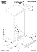 CABINET Diagram and Parts List for RV15EFRDW01  Roper Freezer