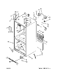 Cabinet Diagram and Parts List for KBFS20EVBL10  KitchenAid Refrigerator