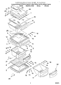 REFRIGERATOR SHELF Diagram and Parts List for KSRB27FHBL02  KitchenAid Refrigerator