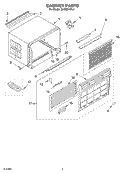 CABINET PARTS, OPTIONAL PARTS (NOT INCLUDED) Diagram and Parts List for MACQ244XL1  Whirlpool Air Conditioner