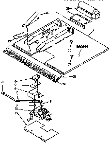 Latch And Vent Diagram and Parts List for KEDI141YBL0  KitchenAid Wall Oven
