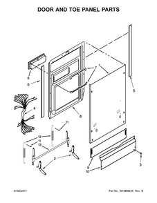 Part Location Diagram of W10717689 Whirlpool Inner door