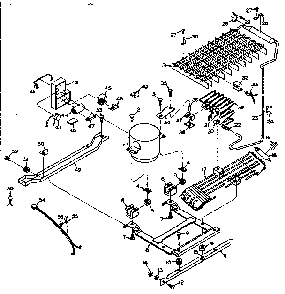 Unit Parts Diagram and Parts List for 106T16E1  Kenmore Refrigerator