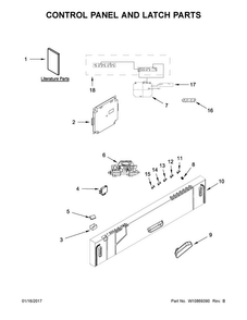 Part Location Diagram of W10717666 Whirlpool BRCKT-SWTH