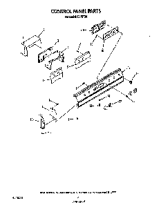 Control Panel Diagram and Parts List for D6757*0  Roper Range