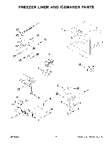 Freezer Liner And Icemaker Parts Diagram and Parts List for KRFF305ESS07  KitchenAid Refrigerator