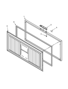 Door Parts Diagram and Parts List for WC15001Q00  Whirlpool Freezer