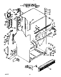 Cabinet Diagram and Parts List for KTRD18KXWH00  KitchenAid Refrigerator