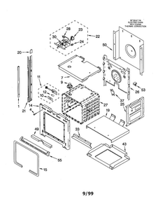 Oven Diagram and Parts List for KEBS107DBAL7  KitchenAid Wall Oven