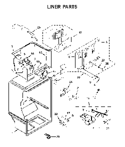Liner parts Diagram and Parts List for WRT318FZDM06  Whirlpool Refrigerator