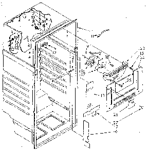 Liner Diagram and Parts List for ET16AKXSG10  Whirlpool Refrigerator