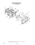 OVEN DOOR Diagram and Parts List for N9457X4  Roper Range