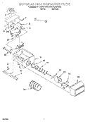 MOTOR AND ICE CONTAINER Diagram and Parts List for 4YED25PWDW01  Whirlpool Refrigerator