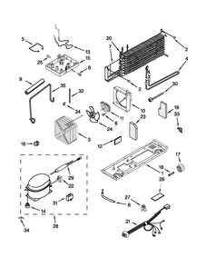 Unit Parts Diagram and Parts List for W6RXNGFWS02  Whirlpool Refrigerator