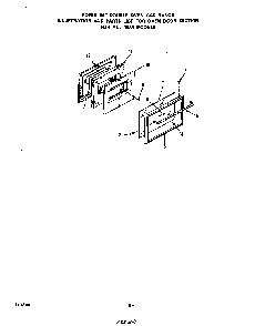 Oven Door Diagram and Parts List for 1835*1A  Roper Range