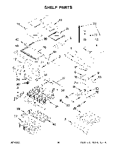 Shelf Parts Diagram and Parts List for KRFF305ESS07  KitchenAid Refrigerator