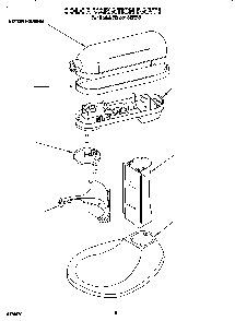 Motor Housing Diagram and Parts List for KD2661KATRW  KitchenAid Mixer