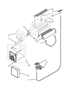 Part Location Diagram of W10573473 Whirlpool Ice Maker