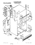 CABINET Diagram and Parts List for KTRI18KWWH11  Whirlpool Refrigerator