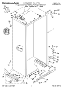 CABINET Diagram and Parts List for KSSP36QFB05  KitchenAid Refrigerator