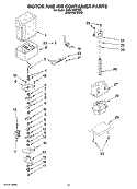 MOTOR AND ICE CONTAINER PARTS Diagram and Parts List for KSSC48QTS02  KitchenAid Refrigerator