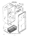 LINER Diagram and Parts List for EV20VSXKW1  Whirlpool Freezer