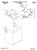 TOP AND CABINET, LIT/OPTIONAL Diagram and Parts List for LBT6133AW1  Whirlpool Washer
