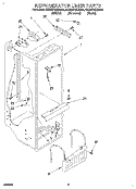 REFRIGERATOR LINER Diagram and Parts List for 8ED22PWXBG00  Whirlpool Refrigerator