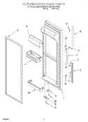 REFRIGERATOR DOOR Diagram and Parts List for 8ED25PQXFN01  Whirlpool Refrigerator
