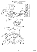 MACHINE BASE Diagram and Parts List for 3RLSQ8000JQ0  Whirlpool Washer