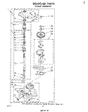 GEARCASE Diagram and Parts List for LA6000XPW1  Whirlpool Washer