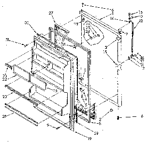 Refrigerator Door Diagram and Parts List for ET18GKXSN0A  Whirlpool Refrigerator