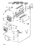 ICEMAKER Diagram and Parts List for ET14JMXAN02  Whirlpool Refrigerator