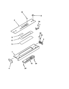 Control Panel Diagram and Parts List for GW395LEGT2  Whirlpool Range