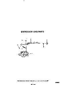 Oven Door Lock Diagram and Parts List for B9907*0  Roper Range
