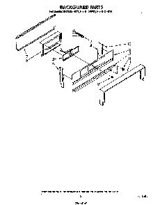 Backguard Diagram and Parts List for SF3100SRW3  Whirlpool Range
