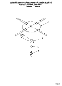 LOWER WASHARM AND STRAINER PARTS Diagram and Parts List for KUDS01VMMT7  KitchenAid Dishwasher