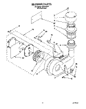 BLOWER Diagram and Parts List for KUDA23ZY1  KitchenAid Dishwasher