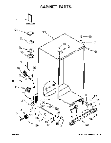 Cabinet parts Diagram and Parts List for 10651762511  Kenmore Refrigerator