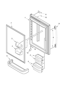 Part Location Diagram of W10642945 Whirlpool HANDLE
