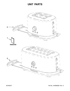 Part Location Diagram of W11662066 Whirlpool TRAY