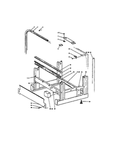 Frame And Miscellaneous Items Diagram and Parts List for ML-42117  KitchenAid Dishwasher