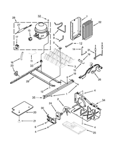 Unit Parts Diagram and Parts List for WRS325FNAE02  Whirlpool Refrigerator